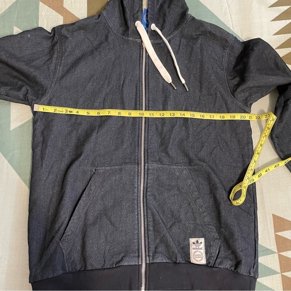 adidas Sweat Zip Hoodie Indigo Denim - Picture 14 of 16